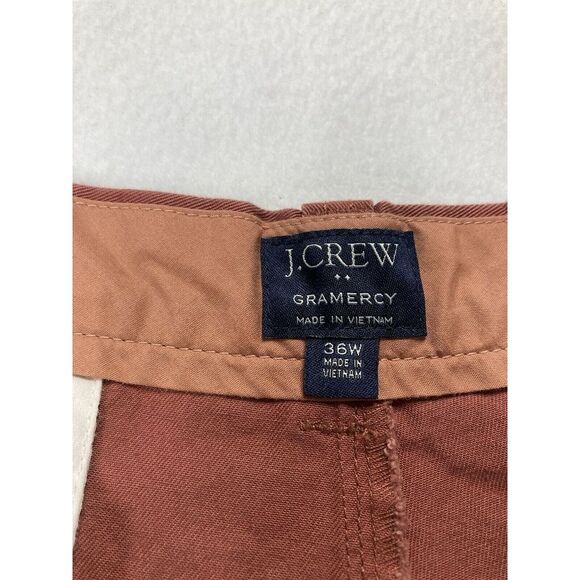J Crew Red Gramercy Flat Front Chino Canvas Short Mens 36 - Picture 4 of 10